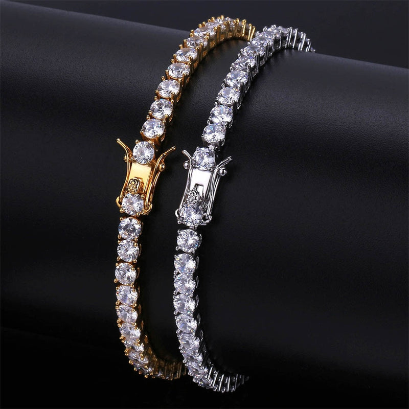 Brass Tennis Bracelet Row Cubic Zirconia Bracelet for Women-Braceletes-Arimonz-Arimonz