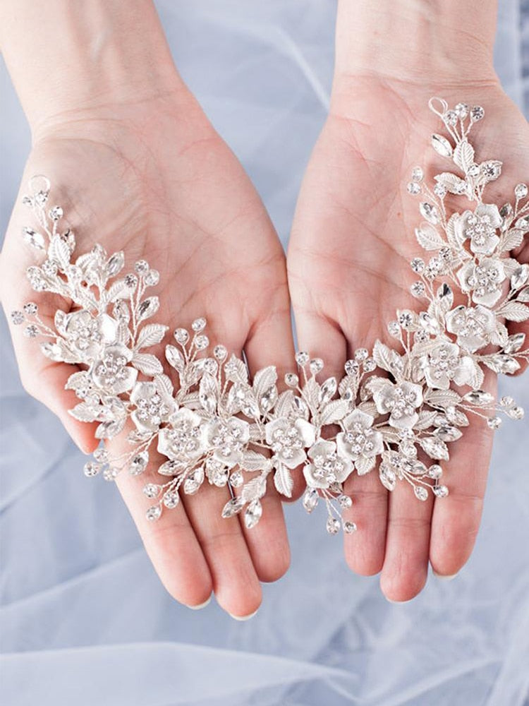 Bridal Flower Headband Prom Tiara Wedding Hair Accessories Headdress-Hair Accessories-Arimonz-Arimonz