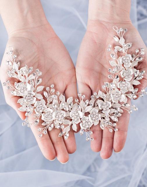 Bridal Flower Headband Prom Tiara Wedding Hair Accessories Headdress-Hair Accessories-Arimonz-Silver-Arimonz