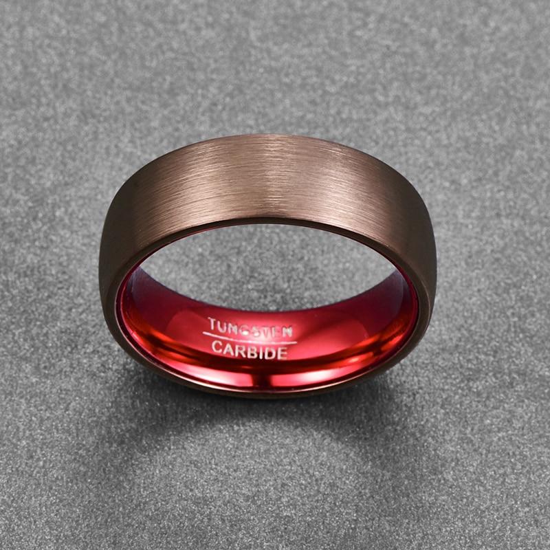Brown Surface Red Liner Ring-Rings-Arimonz-Arimonz
