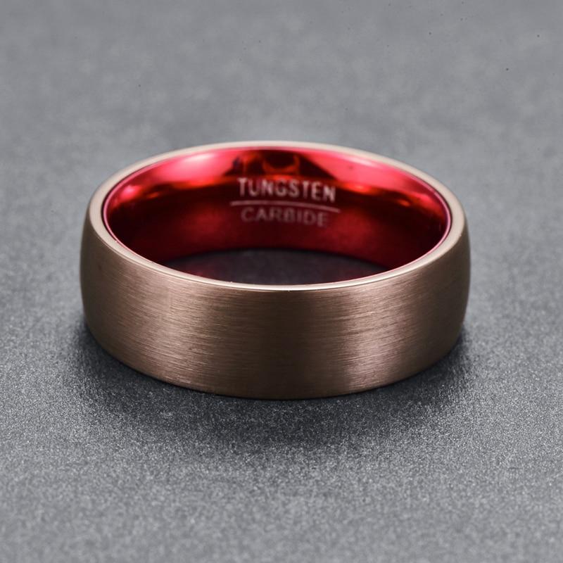 Brown Surface Red Liner Ring-Rings-Arimonz-Arimonz