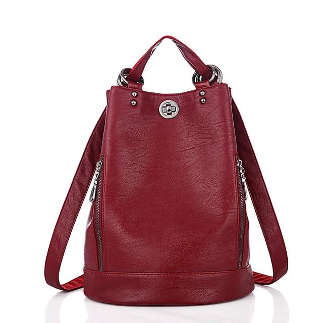 Bucket Backpack-Handbags-Arimonz-Red-Arimonz