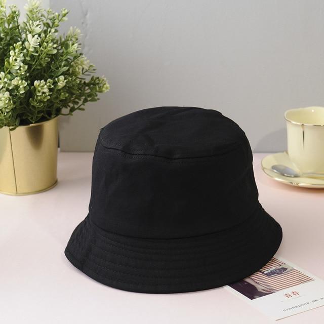 Bucket Hat Fisherman Hat Outdoor Women Cap Lady Beach Sun Caps-Bucket Hats-Arimonz-Style 1 black-Arimonz