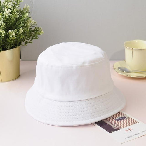 Bucket Hat Fisherman Hat Outdoor Women Cap Lady Beach Sun Caps-Bucket Hats-Arimonz-Style 1 white-Arimonz