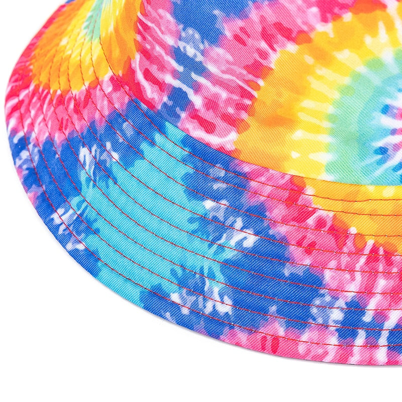 Bucket Hats Reversible Flower Geometric Printing Women Outdoor Hat-Bucket Hats-Arimonz-Arimonz