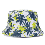 Bucket Hats Reversible Flower Geometric Printing Women Outdoor Hat-Bucket Hats-Arimonz-Blue Yellow-Arimonz