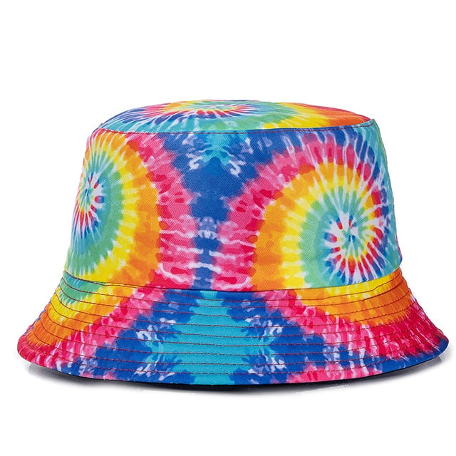 Bucket Hats Reversible Flower Geometric Printing Women Outdoor Hat-Bucket Hats-Arimonz-Colorful-Arimonz