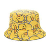 Bucket Hats Reversible Flower Geometric Printing Women Outdoor Hat-Bucket Hats-Arimonz-Duck Yellow-Arimonz