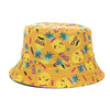 Bucket Hats Reversible Flower Geometric Printing Women Outdoor Hat-Bucket Hats-Arimonz-Orange Pineapple-Arimonz