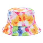 Bucket Hats Reversible Flower Geometric Printing Women Outdoor Hat-Bucket Hats-Arimonz-Orange Pink-Arimonz