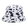 Bucket Hats Reversible Flower Geometric Printing Women Outdoor Hat-Bucket Hats-Arimonz-Panda White-Arimonz