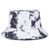 Bucket Hats Reversible Flower Geometric Printing Women Outdoor Hat-Bucket Hats-Arimonz-Plain White-Arimonz