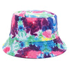 Bucket Hats Reversible Flower Geometric Printing Women Outdoor Hat-Bucket Hats-Arimonz-Purple Blue-Arimonz