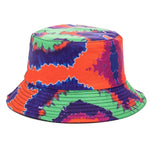 Bucket Hats Reversible Flower Geometric Printing Women Outdoor Hat-Bucket Hats-Arimonz-Red Green Square-Arimonz