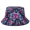 Bucket Hats Reversible Flower Geometric Printing Women Outdoor Hat-Bucket Hats-Arimonz-Tie Dye Black-Arimonz