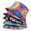 Bucket Hats Reversible Flower Geometric Printing Women Outdoor Hat-Bucket Hats-Arimonz-Arimonz