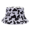 Bucket Hats Women Reversible Summer Print Bucket Hat Travel Hat-Bucket Hats-Arimonz-black gray two side-Arimonz