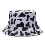 Bucket Hats Women Reversible Summer Print Bucket Hat Travel Hat-Bucket Hats-Arimonz-black gray two side-Arimonz