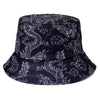 Bucket Hats Women Reversible Summer Print Bucket Hat Travel Hat-Bucket Hats-Arimonz-two side gray-Arimonz