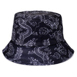 Bucket Hats Women Reversible Summer Print Bucket Hat Travel Hat-Bucket Hats-Arimonz-two side gray-Arimonz
