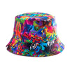 Bucket Hats Women Reversible Summer Print Bucket Hat Travel Hat-Bucket Hats-Arimonz-two side paint splatter-Arimonz