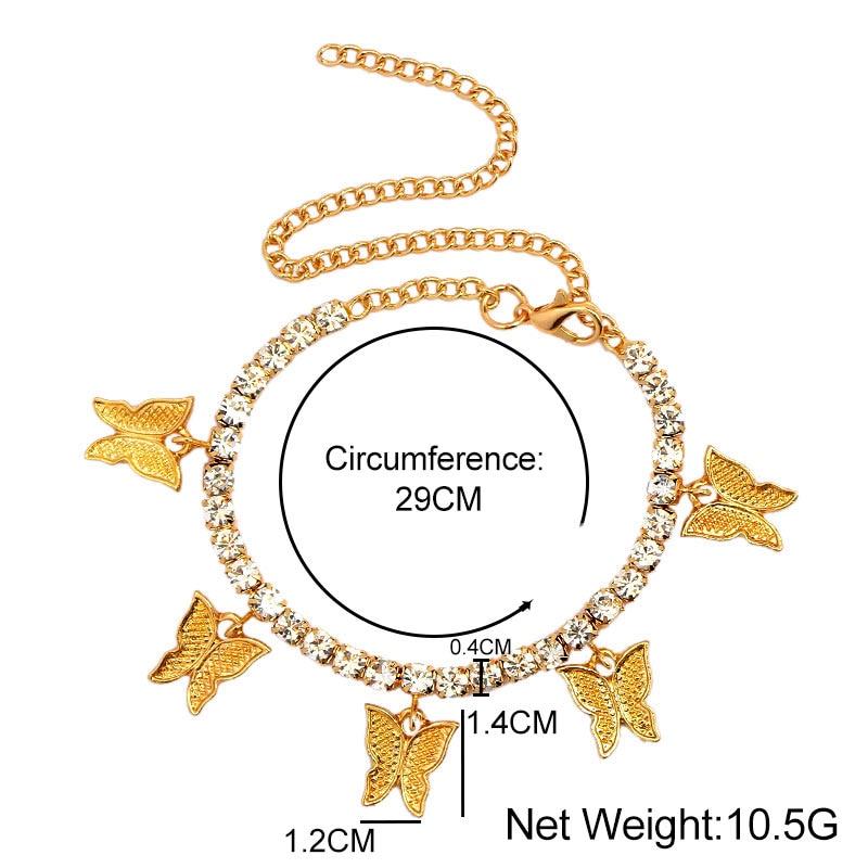 Butterfly Anklet Foot Chain Jewelry for Women Anklet-Anklets-Arimonz-Arimonz