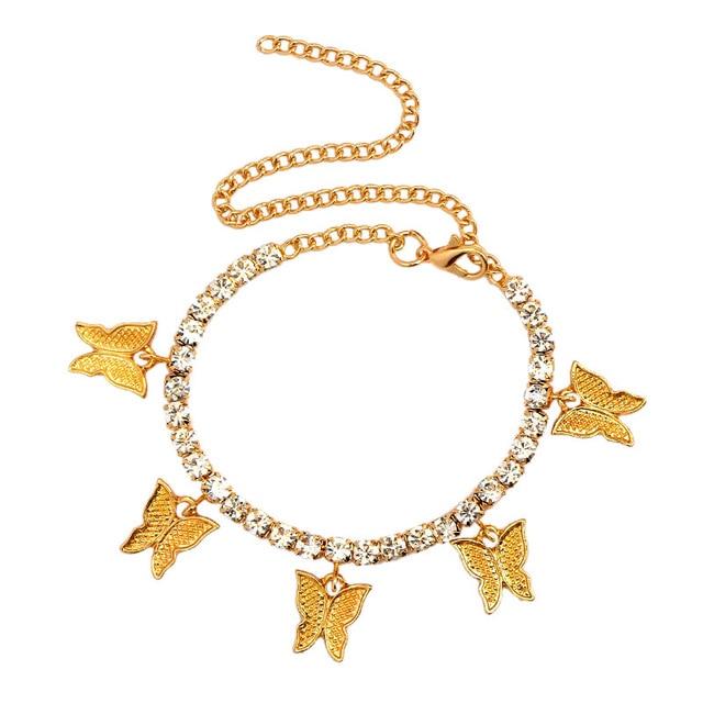 Butterfly Anklet Foot Chain Jewelry for Women Anklet-Anklets-Arimonz-Gold-Arimonz