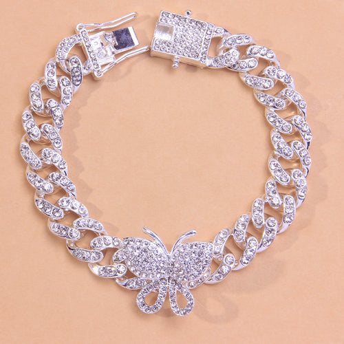 Butterfly Anklet for Women Bracelet Leg Foot Cuban Link Chain Anklet-Anklets-Arimonz-Arimonz