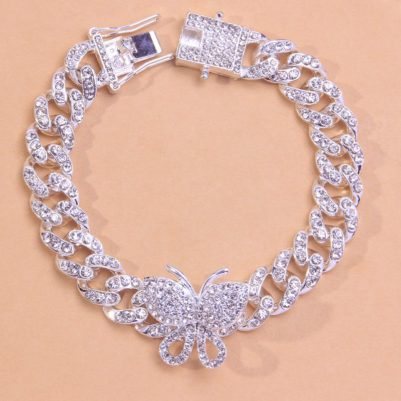 Butterfly Anklet for Women Bracelet Leg Foot Cuban Link Chain Anklet-Anklets-Arimonz-Arimonz