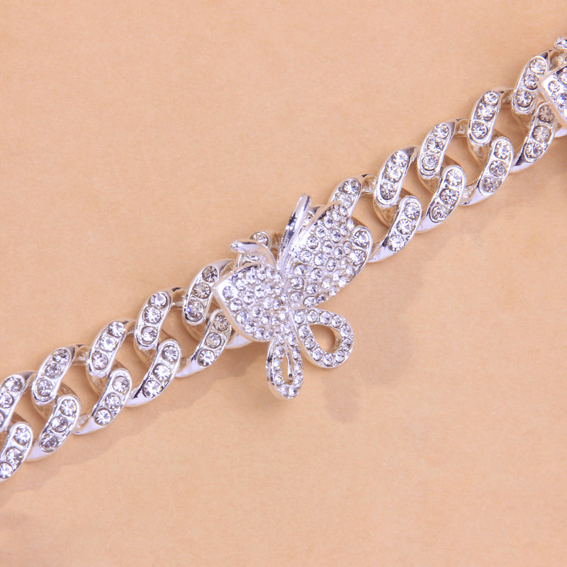 Butterfly Anklet for Women Bracelet Leg Foot Cuban Link Chain Anklet-Anklets-Arimonz-Arimonz
