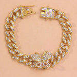 Butterfly Anklet for Women Bracelet Leg Foot Cuban Link Chain Anklet-Anklets-Arimonz-Gold Anklet-Arimonz