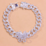 Butterfly Anklet for Women Bracelet Leg Foot Cuban Link Chain Anklet-Anklets-Arimonz-Silver Anklet-Arimonz