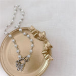 Butterfly Pearl Rhinestones Choker Necklace for Women Fashion Jewelry for Women-Necklaces-Arimonz-Arimonz