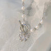 Butterfly Pearl Rhinestones Choker Necklace for Women Fashion Jewelry for Women-Necklaces-Arimonz-Arimonz