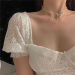 Butterfly Pearl Rhinestones Choker Necklace for Women Fashion Jewelry for Women-Necklaces-Arimonz-Arimonz