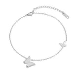 Butterfly Pendant Anklet Women Ankle Chain Jewelry-Anklets-Arimonz-silver-Arimonz