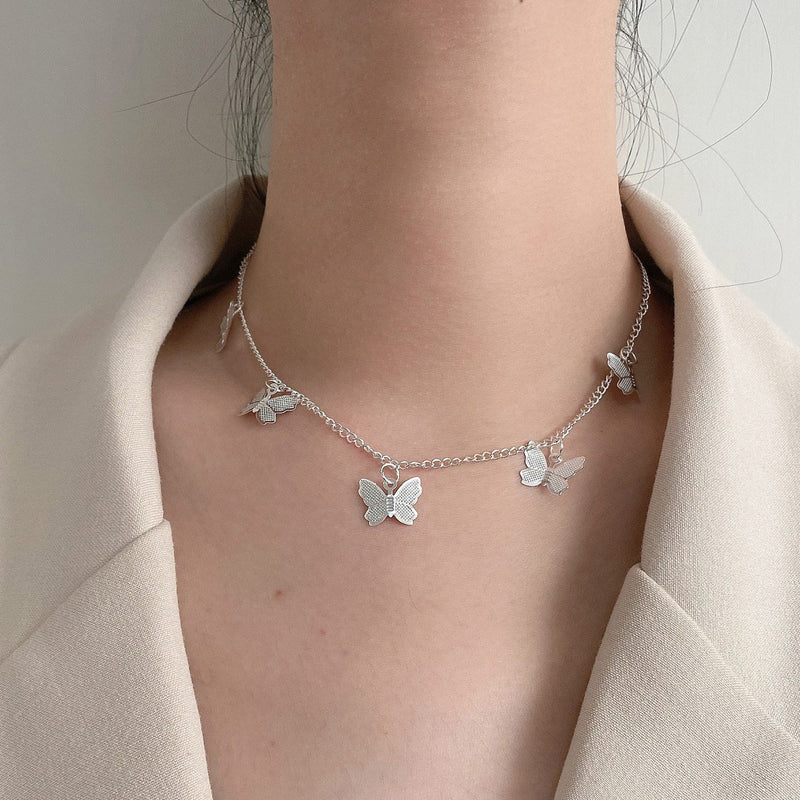 Butterfly Pendant Choker-Necklaces-Arimonz-Arimonz