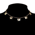 Butterfly Pendant Choker-Necklaces-Arimonz-Gold-Arimonz