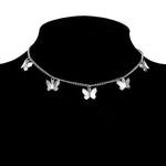 Butterfly Pendant Choker-Necklaces-Arimonz-Silver-Arimonz