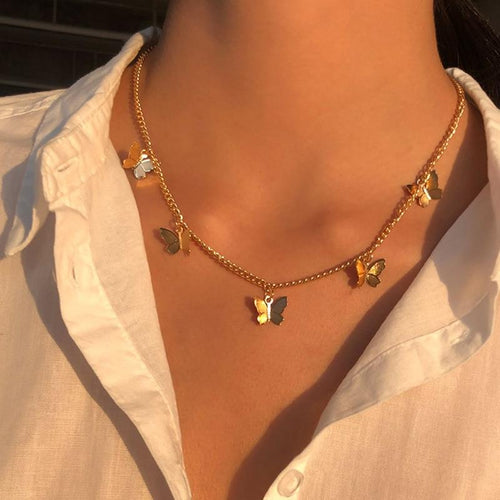 Butterfly Pendant Choker-Necklaces-Arimonz-Arimonz