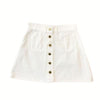 Button A-line High Waist Mini Denim Skirt-Denim Skirts-Arimonz-White-S-Arimonz