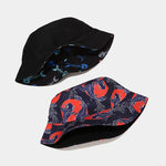 Cartoon Bucket Hat Reversible Fisherman Hat Street Hip Hop Flat Cap-Bucket Hats-Arimonz-Arimonz