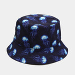 Cartoon Bucket Hat Reversible Fisherman Hat Street Hip Hop Flat Cap-Bucket Hats-Arimonz-Jellyfish ZQ-Arimonz