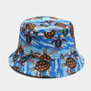 Cartoon Bucket Hat Reversible Fisherman Hat Street Hip Hop Flat Cap-Bucket Hats-Arimonz-sea turtle blue-Arimonz
