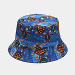 Cartoon Bucket Hat Reversible Fisherman Hat Street Hip Hop Flat Cap-Bucket Hats-Arimonz-sea turtle NAV-Arimonz