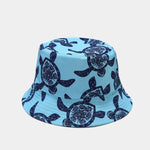 Cartoon Bucket Hat Reversible Fisherman Hat Street Hip Hop Flat Cap-Bucket Hats-Arimonz-turtle blue-Arimonz