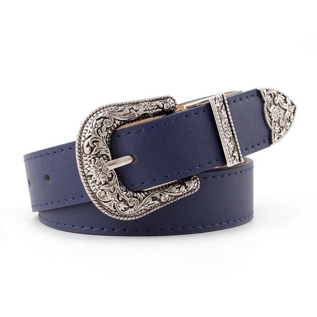 Carved Pin Buckle Belt-Belts-Arimonz-Deep Blue-Arimonz