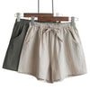 Casual Cotton Linen Shorts Women Home High Waist Shorts Women Shorts-Shorts-Arimonz-Arimonz
