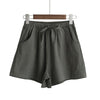 Casual Cotton Linen Shorts Women Home High Waist Shorts Women Shorts-Shorts-Arimonz-green-S-Arimonz