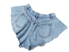 Casual Denim Shorts High Waist Ruffle Hem Loose Ruched Short Pants-Denim Shorts-Arimonz-Arimonz